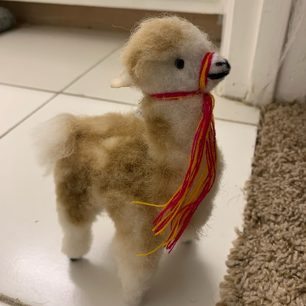 Brand new striped alpaca stuffed animal!